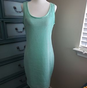 Retro Mint Green Scoop Neck Dress Sz. M